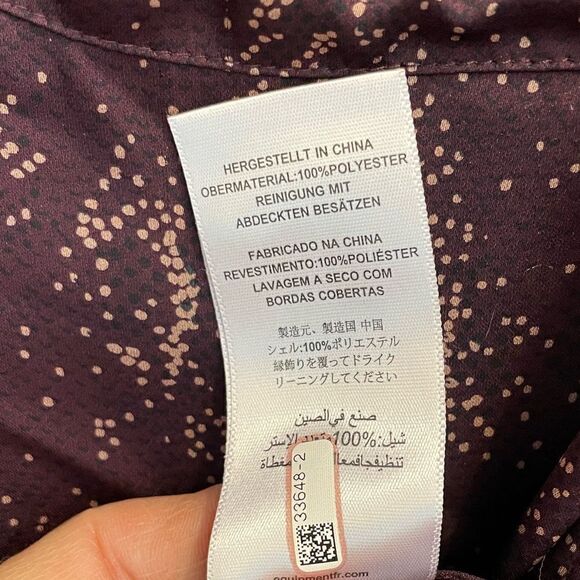 EQUIPMENT Helaine Python Print Collarless Shirt Sz. Small button up blouse - Picture 10 of 11